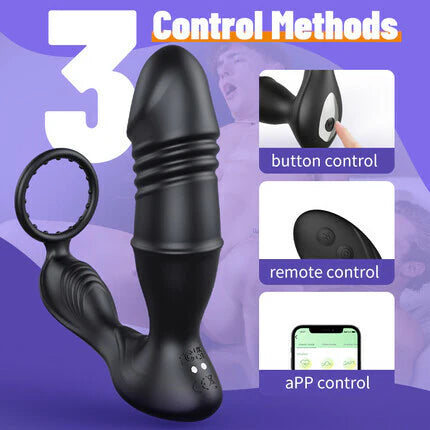 ANAL TOY-9 Vibrating Modes Telescopic Vibration APP Control Prostate Massager For Man