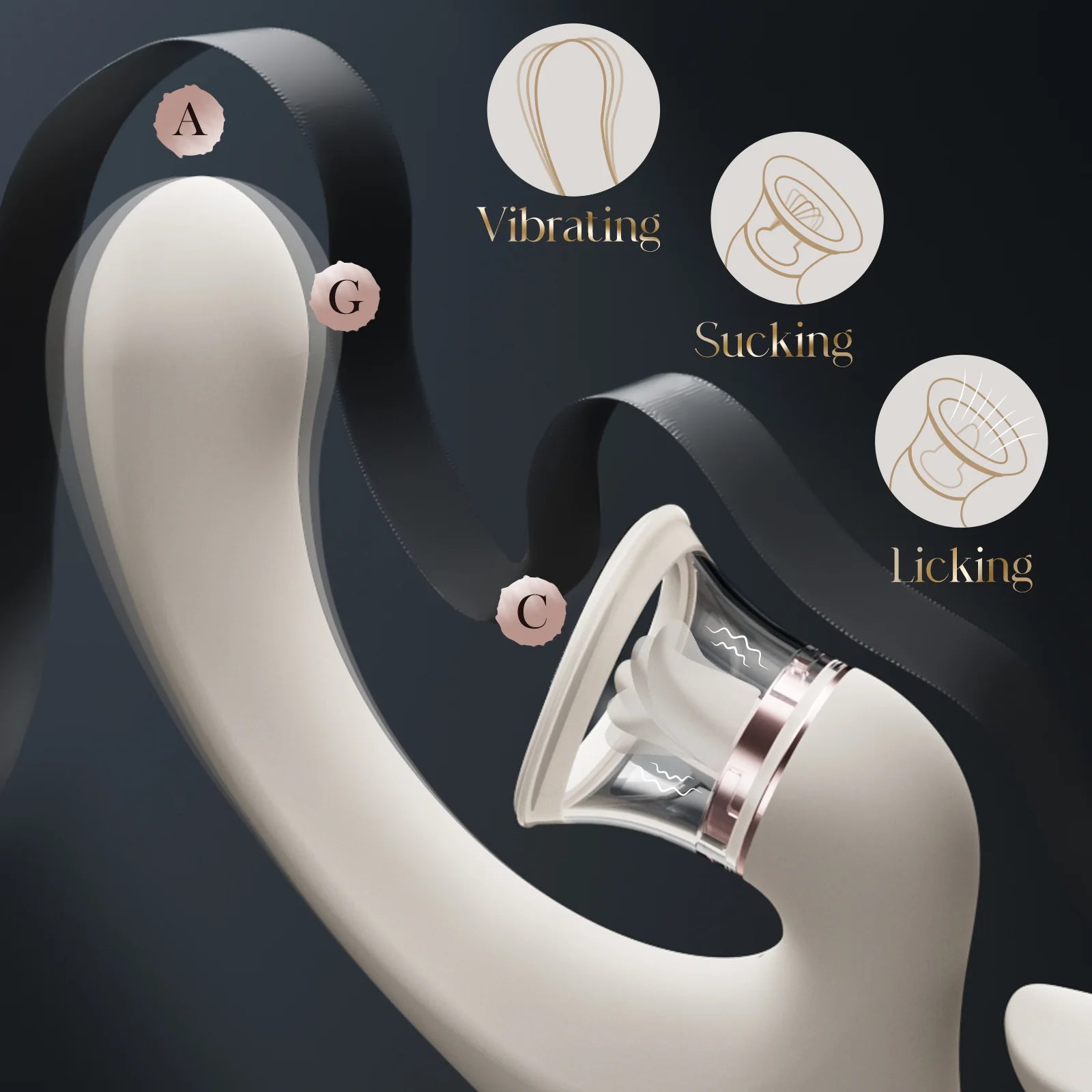 Womangift- Licking Sucking Vibrator Clitoral Arousal Tongue Licking Suction Vibration Triple Stimulation Vibrators