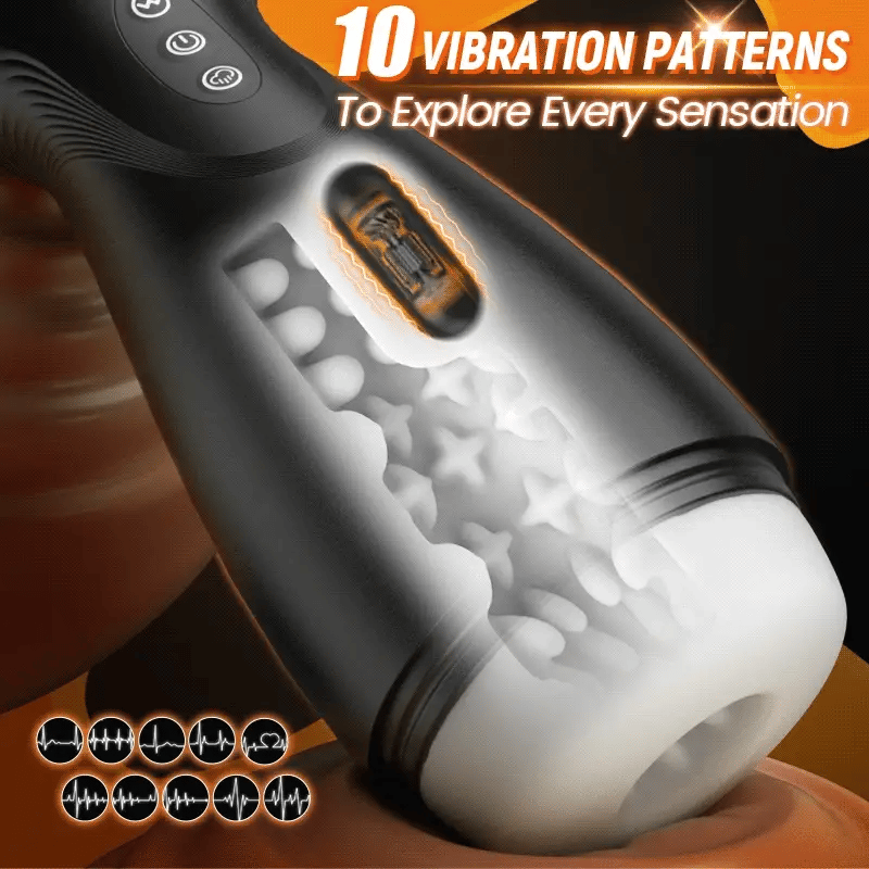 STROKER-Masturbators Cup Intense Suction & Vibration Pleasure Male Stroker Masturbator