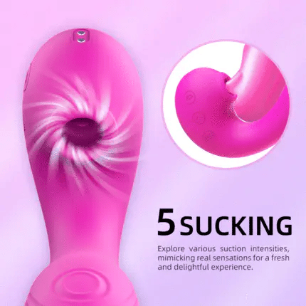 Womangift- Sucking Vibrator TRIPLE AROUSAL Clitoral Sucking 5 Licking 10 Vibrating Vibrator