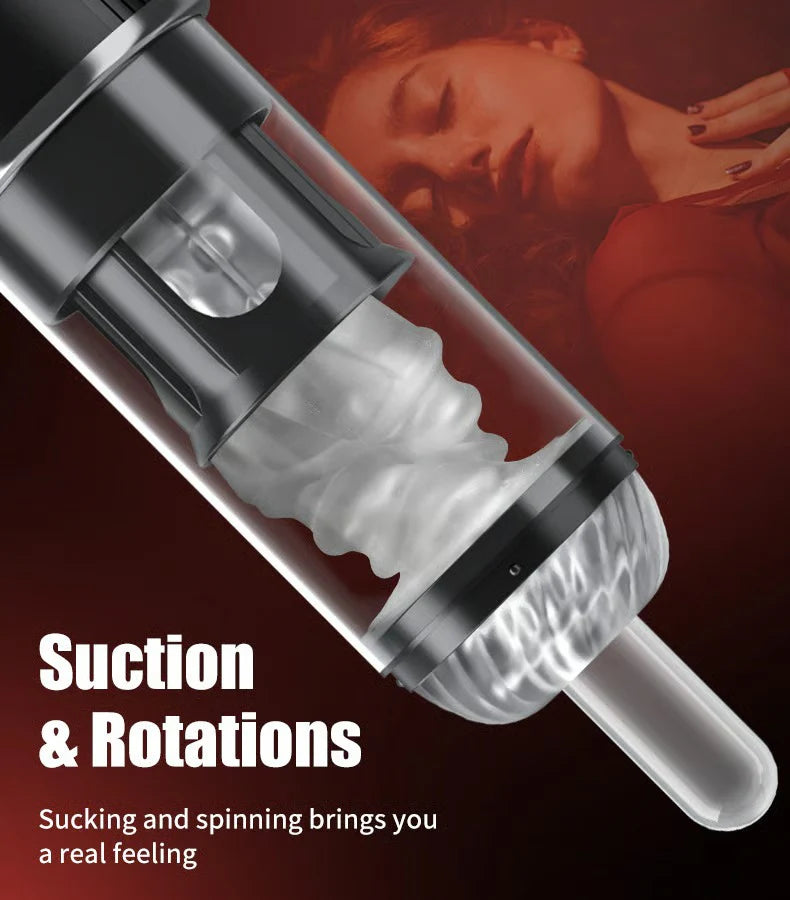 STROKER- Rotating Sucking Enjoy Inflation & Twist Massage Fun Masturbation Stroker Male Masturbator