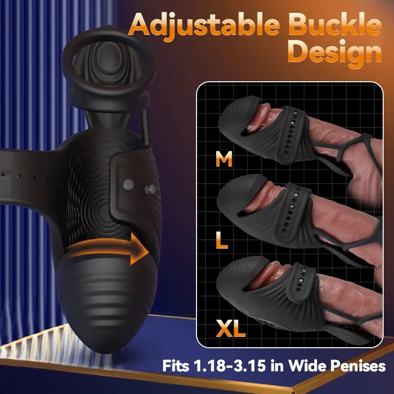 STROKER- Delay Ejaculation Desensitization Training 7 Vibrations and 3 Powerful Motors Masturbation Penis Vibrator
