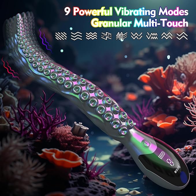 Womangift- Octopus Tentacle Clitoral Lifelike Monster Vibrating Dildos Sex Toy For Woman