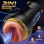 STROKER- Masturbators Cup 10 Vibrating Sucking Deep Throat Male Stroker Male Masturbator