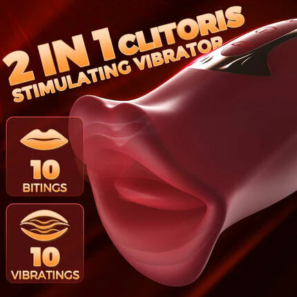 Womangift- Speeds Stimulate Nipple Clitoral Women Vibrator Ramsdell 10 Biting Modes & 10 Vibrating