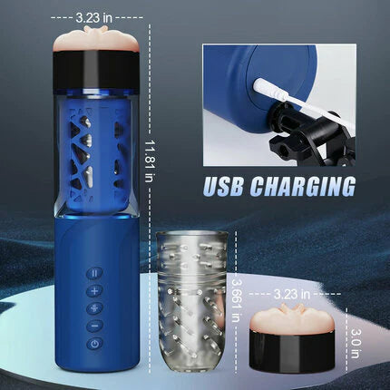 STROKER- 3 IN 1Male Masturbator Telescopic Rotation Masturbation Cup