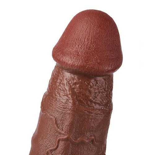 Huge Dildo- Huge Black Dual Density Dildo 12.99 Inch Realistic Dildo