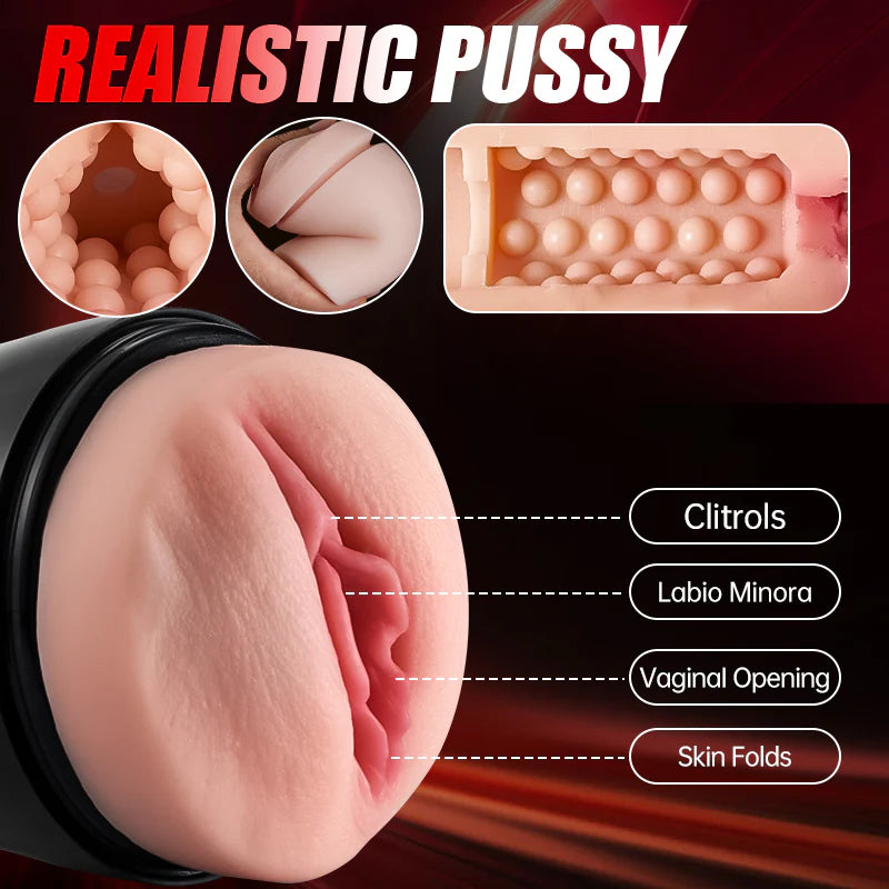 STROKER-Masturbators Cup Classic 10 Tongue Licking 10 Vibrating Male Masturbator
