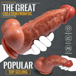 Huge Dildo- Giant Big Skin Like Silicone Dildos with Strong Suction Cup 9.84 in Realistic Dildo