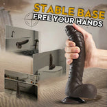 Black Dildo-9.7*1.5 in Thrusting Control Heating Dildo