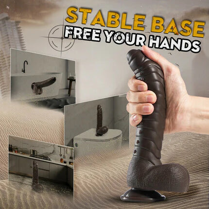 Black Dildo-9.7*1.5 in Thrusting Control Heating Dildo