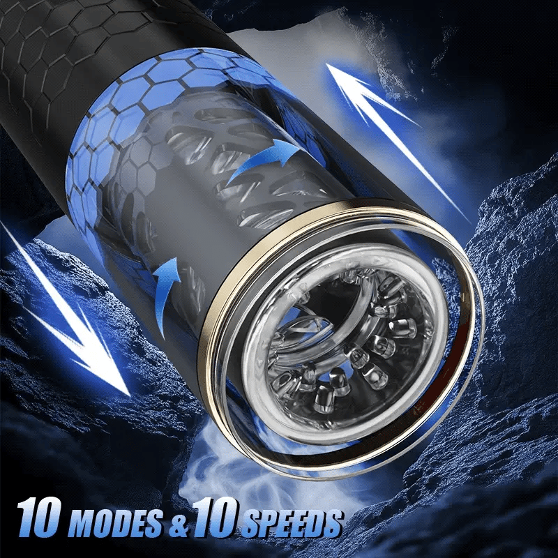 STROKER- Male Masturbator Hand-Free 10 Thrusting & Rotation Realistic Sleeve