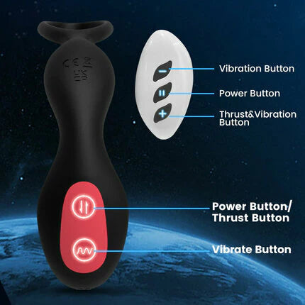 ANAL TOY- 3 in 1 7 Vibrations 7 Thrusts Remote control Prostate Massager For Man