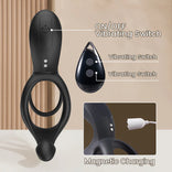 Penis Ring-IPX7 9 vibration with 3 Vibrating 3 in 1 Penis Ring