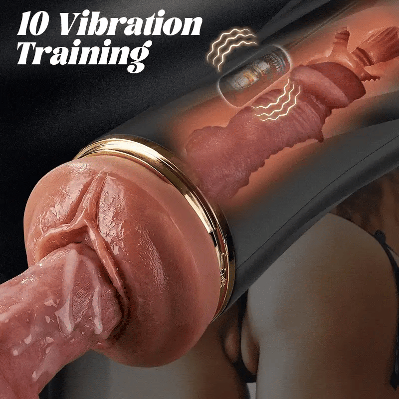STROKER-Male Masturbator 10 Vibration 360° Textured Massage Masturbation Silent Immersive Stroker Masturbation Cup