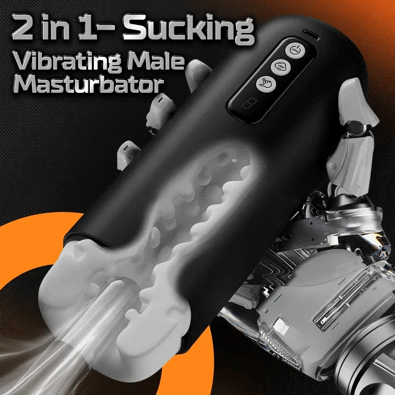 STROKER– Masturbation Cup 8 Vibration & Sucking Easy-Holding 3D Realistic Sleeve Automatic Male Masturbator