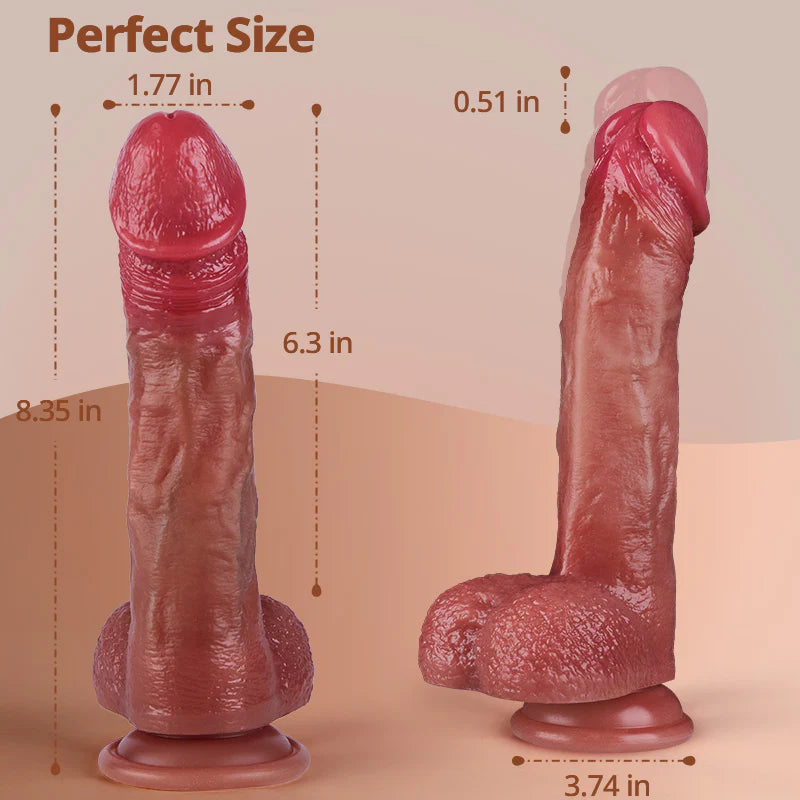 Realistic Dildo- 8.46 IN Thrusting Heating Dildo Vibrator for Deep Pleasure Vibrating Dildo