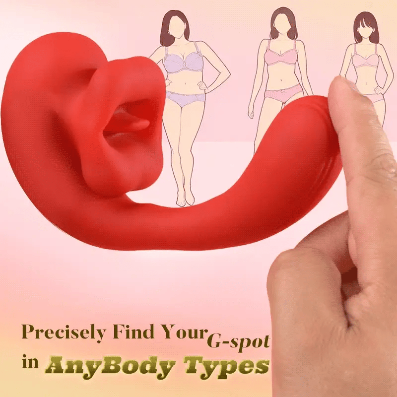 Womangift- Tongue Licking Vibrator with 10 Biting Clitoral Stimulators G-spot Vibrator