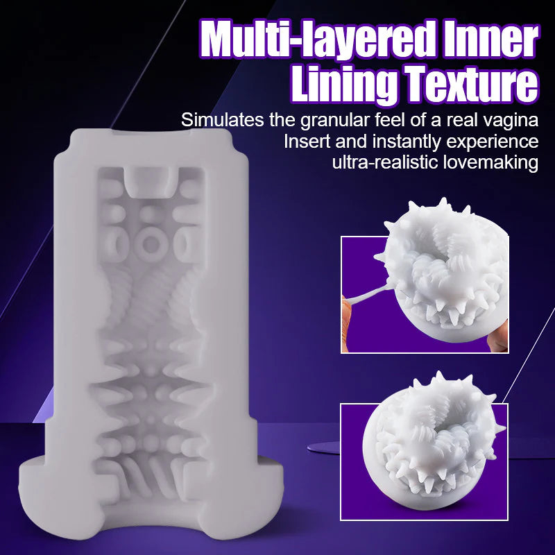 STROKER- Male Masturbator 4 in 1 Masturbator Cup  7 Thrutings & 7 Rotatings  Suction Cup Mount  Magnetic Inner Liner