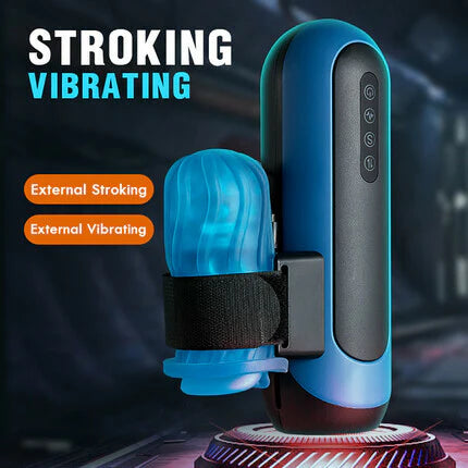 STROKER- Thrusting Vibrating Masturbation Cup Male Masturbator