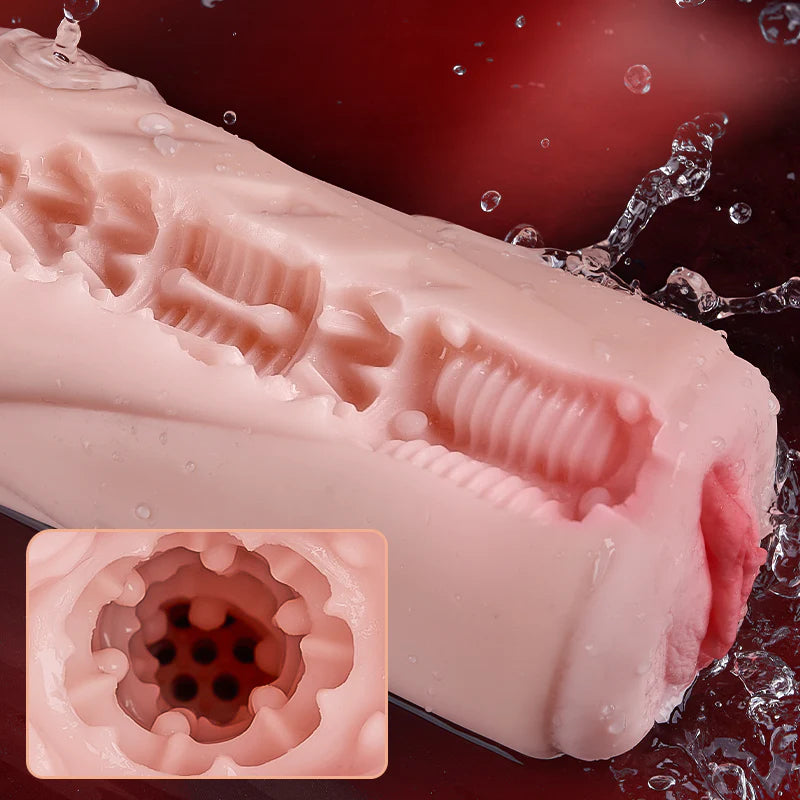 STROKER-Male Masturbator Realistic Vagina Sucking Vibrating Male Stroker Masturbator Cup