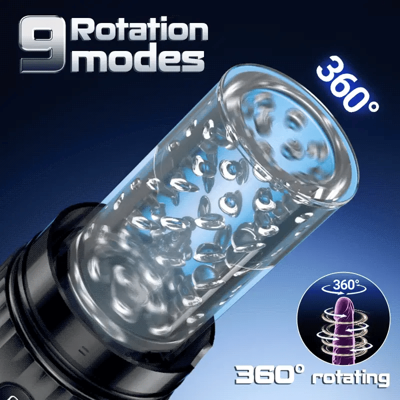 STROKER-  9 Rotating & 4 Suction & Licking Pocket Pussy One-Touch Boost Automatic Male Masturbator