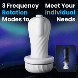 STROKER- Male Masturbator Glans and corona stimulation 3 Rotating 5 Thrusting 5 Vibrating Heating Male Stroker Masturbation cup