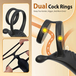 ANAL TOY-10 Vibration Mode Thrusting Prostate Massager With Double Cock Rings For Man
