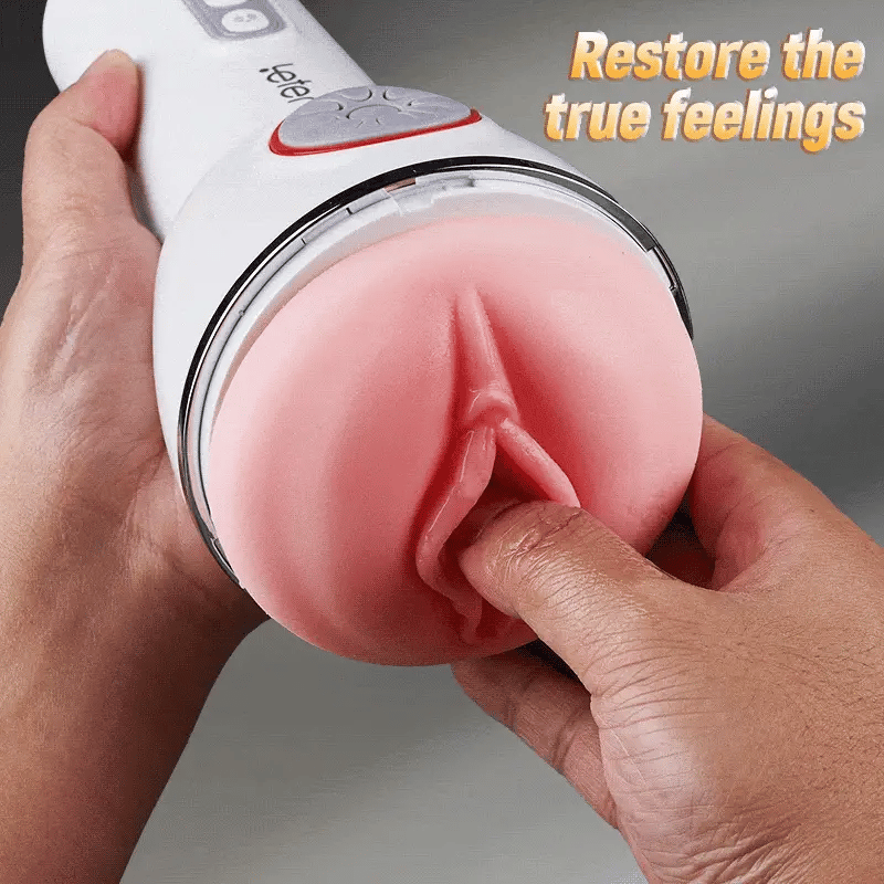 Male Masturbator- Male Masturbator Squeezing Sucking Vibrating Masturbation Cup-Queen of AV Version4