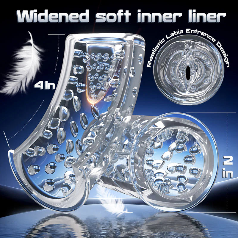STROKER-  9 Rotating & 4 Suction & Licking Pocket Pussy One-Touch Boost Automatic Male Masturbator