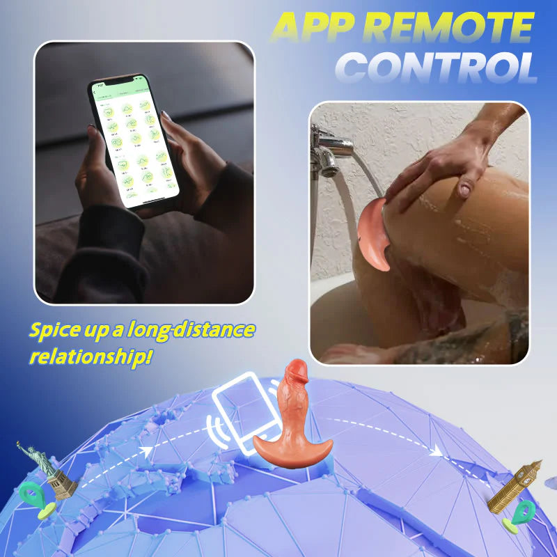 Realistic Dildo- APP & Remote Control 360° Rotating Vibrating Butt Plug Anal Dildo for Men Women Vibrating Dildo