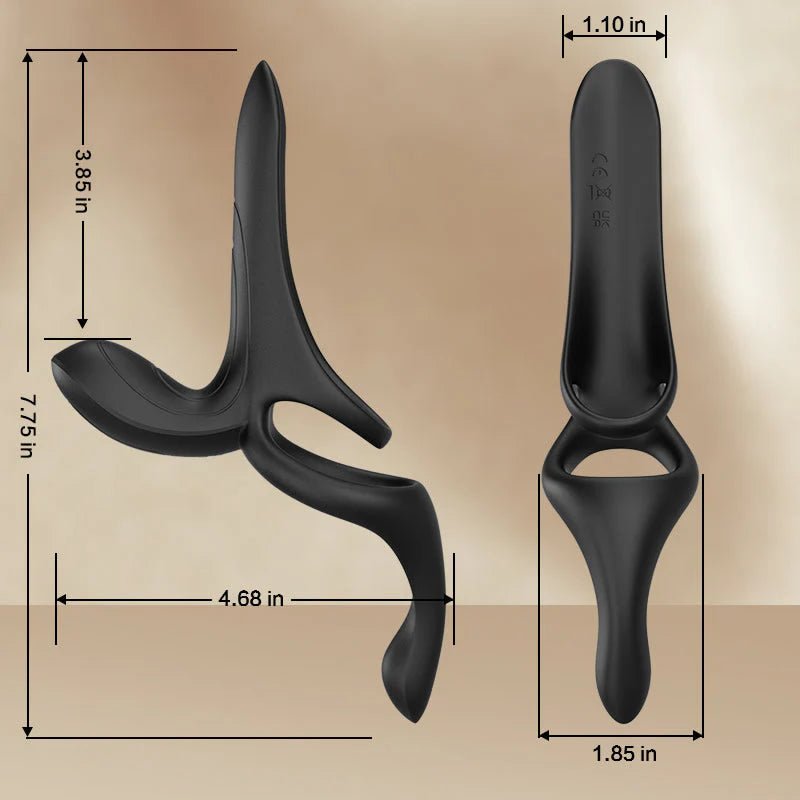 Penis Ring-IPX7 9 vibration with 3 Vibrating 3 in 1 Penis Ring