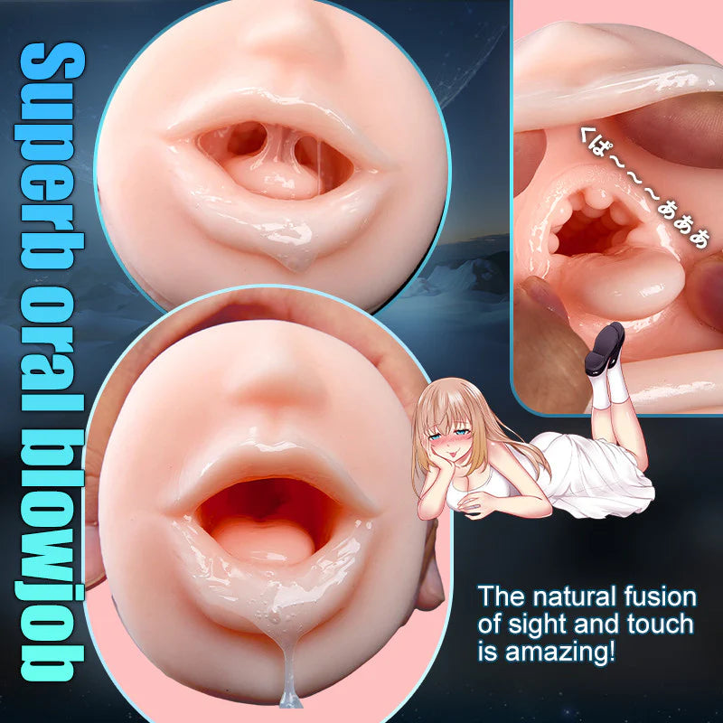 STROKER-Masturbation Cup 7-Mode Vibrating Automatic Male Masturbator Cup with Realistic Lip Entrance & Textured Tunnel