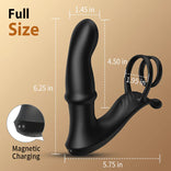 ANAL TOY-10 Vibration Mode Thrusting Prostate Massager With Double Cock Rings For Man