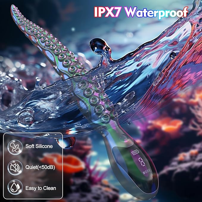 Womangift- Octopus Tentacle Clitoral Lifelike Monster Vibrating Dildos Sex Toy For Woman