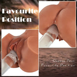 SEX DOLL-No Function Half-Body 3 in 1 Vagina Anus and Breasts Triple Sensations Linda Sex Torso Love Sex Doll For Man