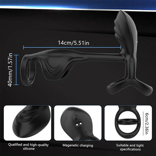 Penis Ring-IPX7 Couple Use APP Control 10 Vibrating Male Silicone For Man