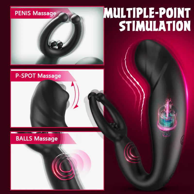 ANAL TOY- 4 IN 1 stimulation Massage Multifunctional 9 Vibrating Prostate Anal Plug Solo Male Prostate Massager