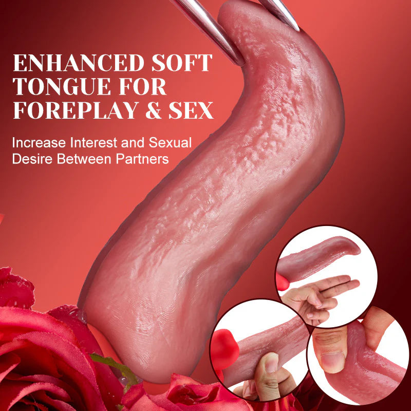 Womangift -Licking Vibrator Deep Wriggle Prolonged Pleasure Licking Swing Tongue Vibrators for Womangift Couples Games