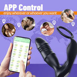 ANAL TOY-9 Vibrating Modes Telescopic Vibration APP Control Prostate Massager For Man