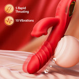 G-spot Vibrator- Licking Vibrator 4 In 1 Thrusting & Licking Biting G-spot Vibrator Tongue Clitoral Stimulator