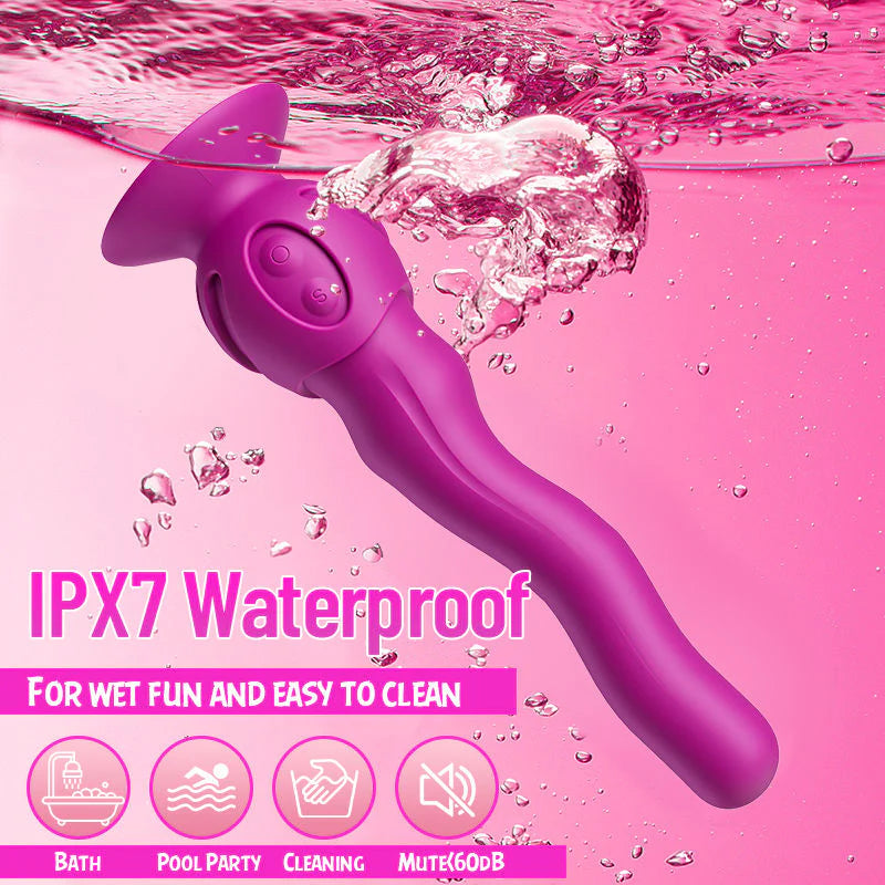Womangift-3 Wiggling & 7 Vibrating Technology Vibrator  With Detachable Suction Cup For Woman