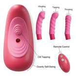 Womangift - Sex Riding Machine Solo Sex Saddle Remote Control Rotation & Vibration Sex Dildo Mount with 3 PCS Heating Flapping Sex Vibrators Set for Vagina, Clitoral, Anal Stimulation Sex Furniture for Bedroom