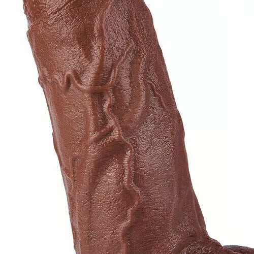 Huge Dildo- Huge Black Dual Density Dildo 12.99 Inch Realistic Dildo