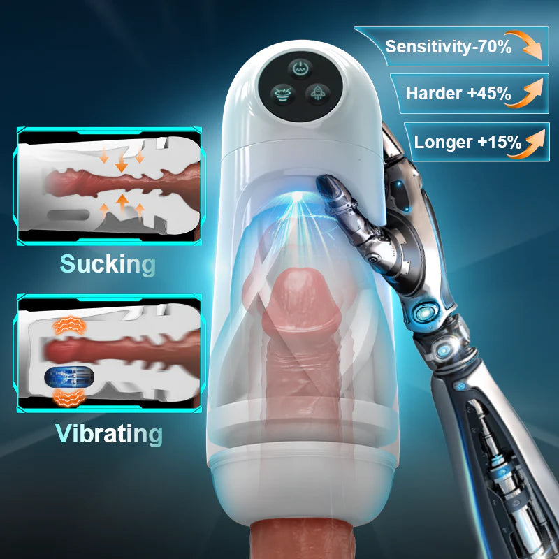 STROKER- Masturbators Cup 10 Suction Vibrations One-button Activation APP-controlled Multi-point Massage Male Masturbator