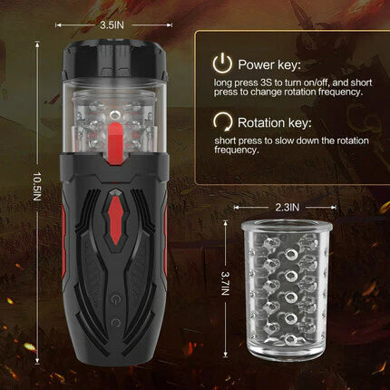 STROKER- Male Masturbator Thrusting Rotating Masturbation Cup