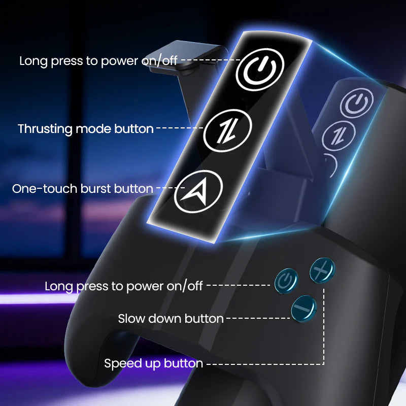 Telescopic Rotating Masturbation cup-Male Masturbator Thrust 10-Mode Stroker – Interactive Gamepad Design with Adjustable Phone Stand