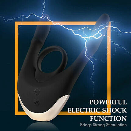 Penis Ring-Remote Control Electric Shock Vibrating Cock Ring 10 microcurrent modes