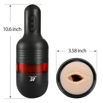 STROKER- Vagina Wriggle Sucking Stroker Telescopic Rotating Masturbation cup