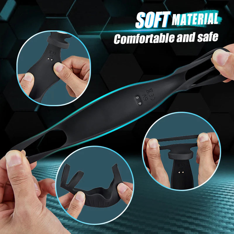 Penis Ring-IPX7 Remote Control 9 Vibration 2 IN 1 Cock Ring
